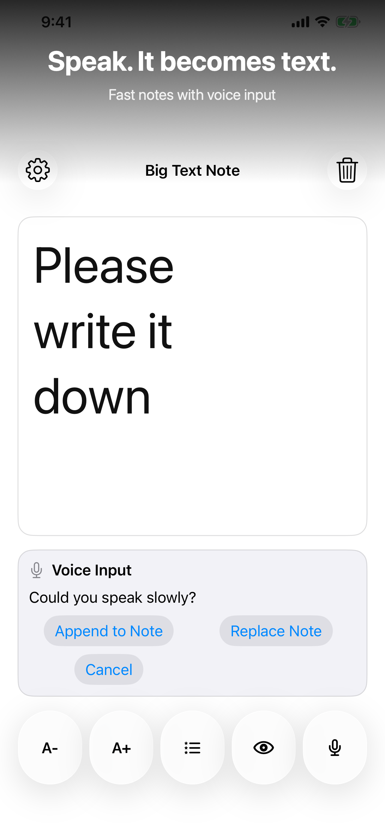 Big Text Note screenshot 5