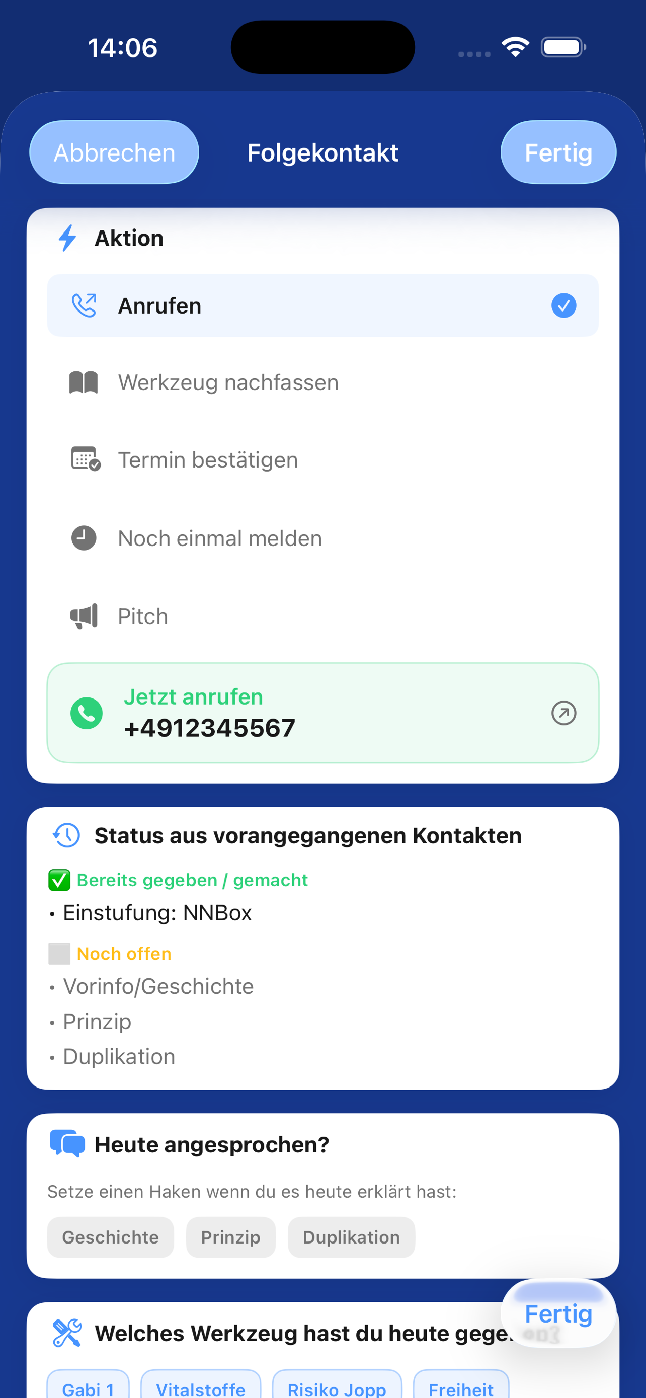 Kontaktordner App