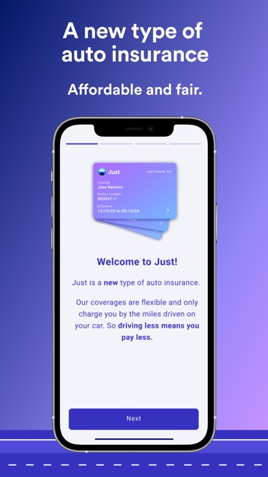 Just: Affordable Car Insurance Screenshot