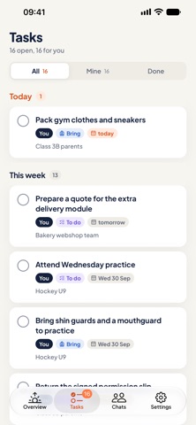 HeadsUp: Group Chat Tasks screenshot 2