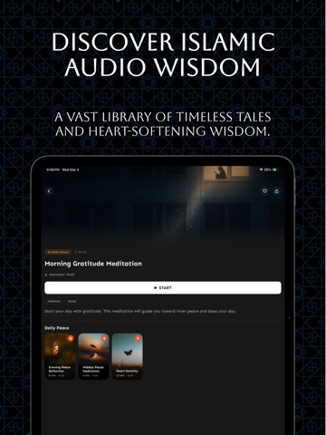 Hush: AI Islamic Habit Tracker iPad screenshot
