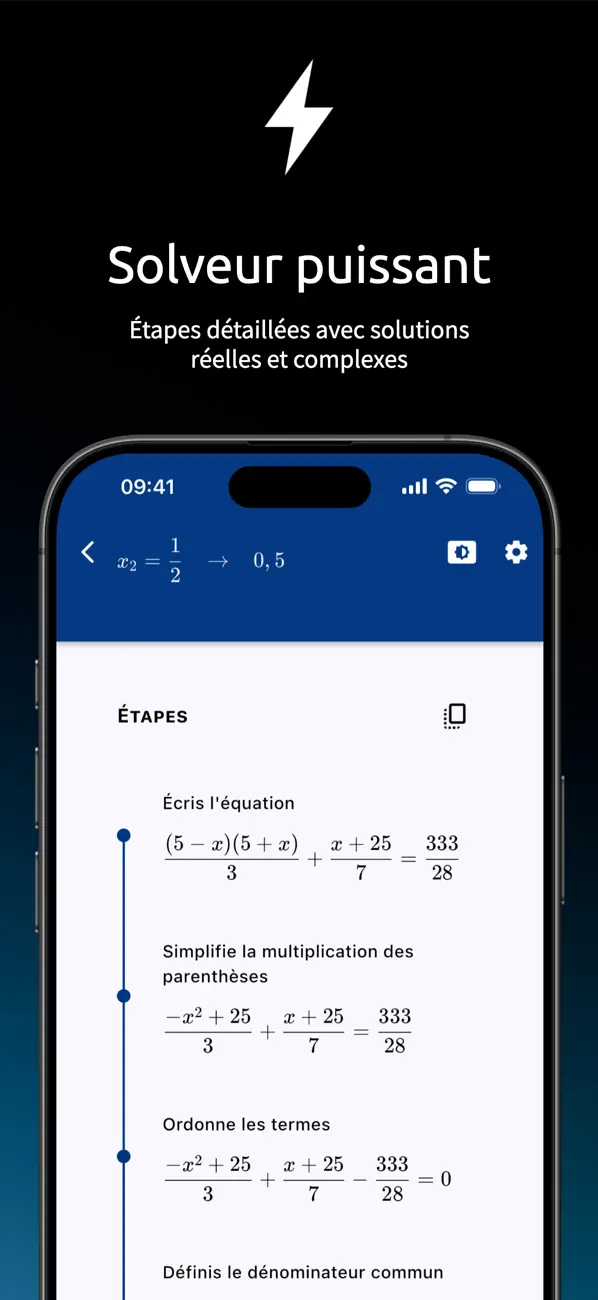 Screenshot #3 pour Résous Équations & Systèmes