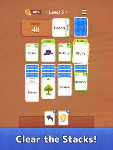Word Deck Solitaire iPad screenshot