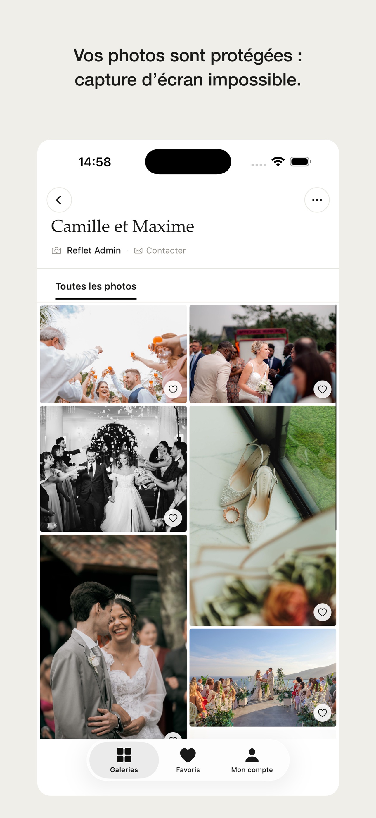Screenshot 1 of Reflet — Galeries protégées
