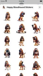 happy bloodhound stickers iphone screenshot 1