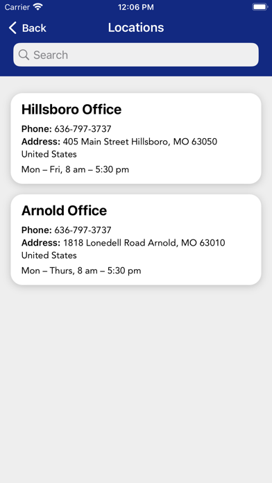 Jefferson County Health, MO Screenshot