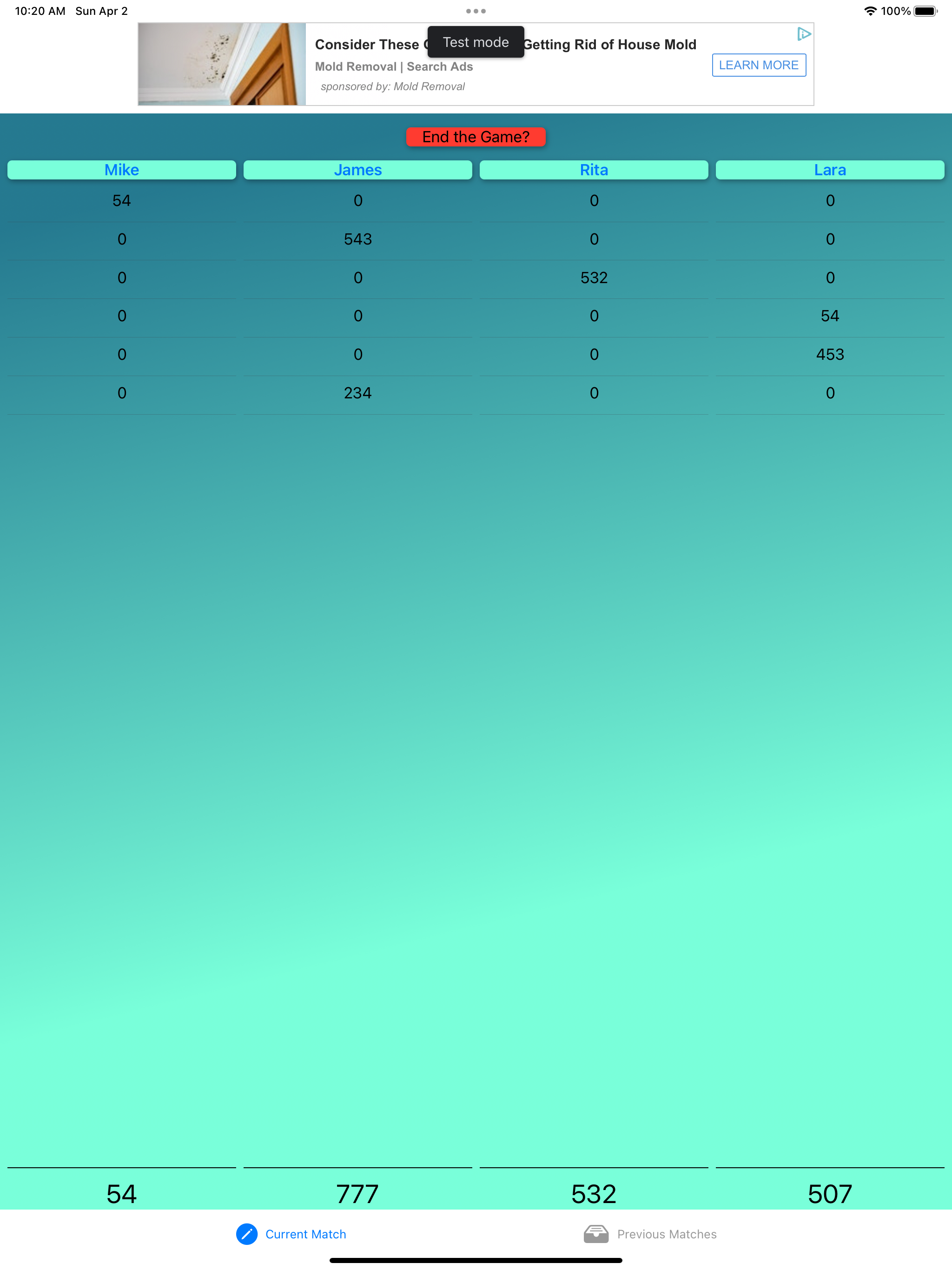 EZ Domino Score Keeping Pad