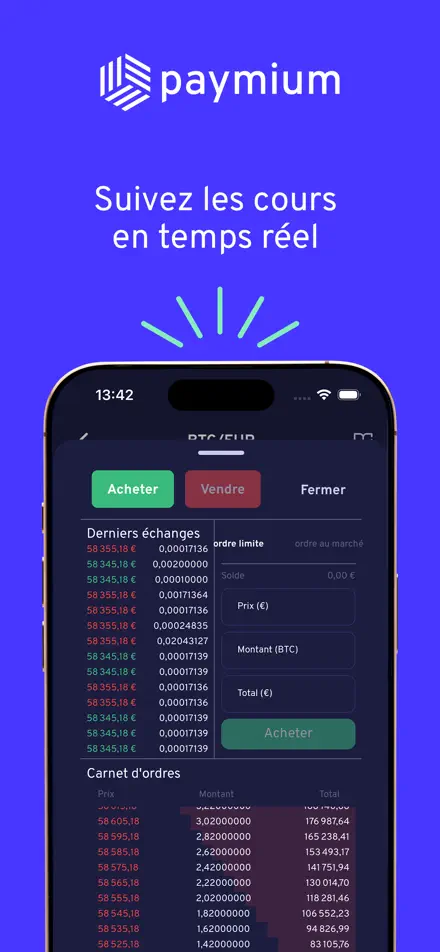 Paymium app screenshot 4