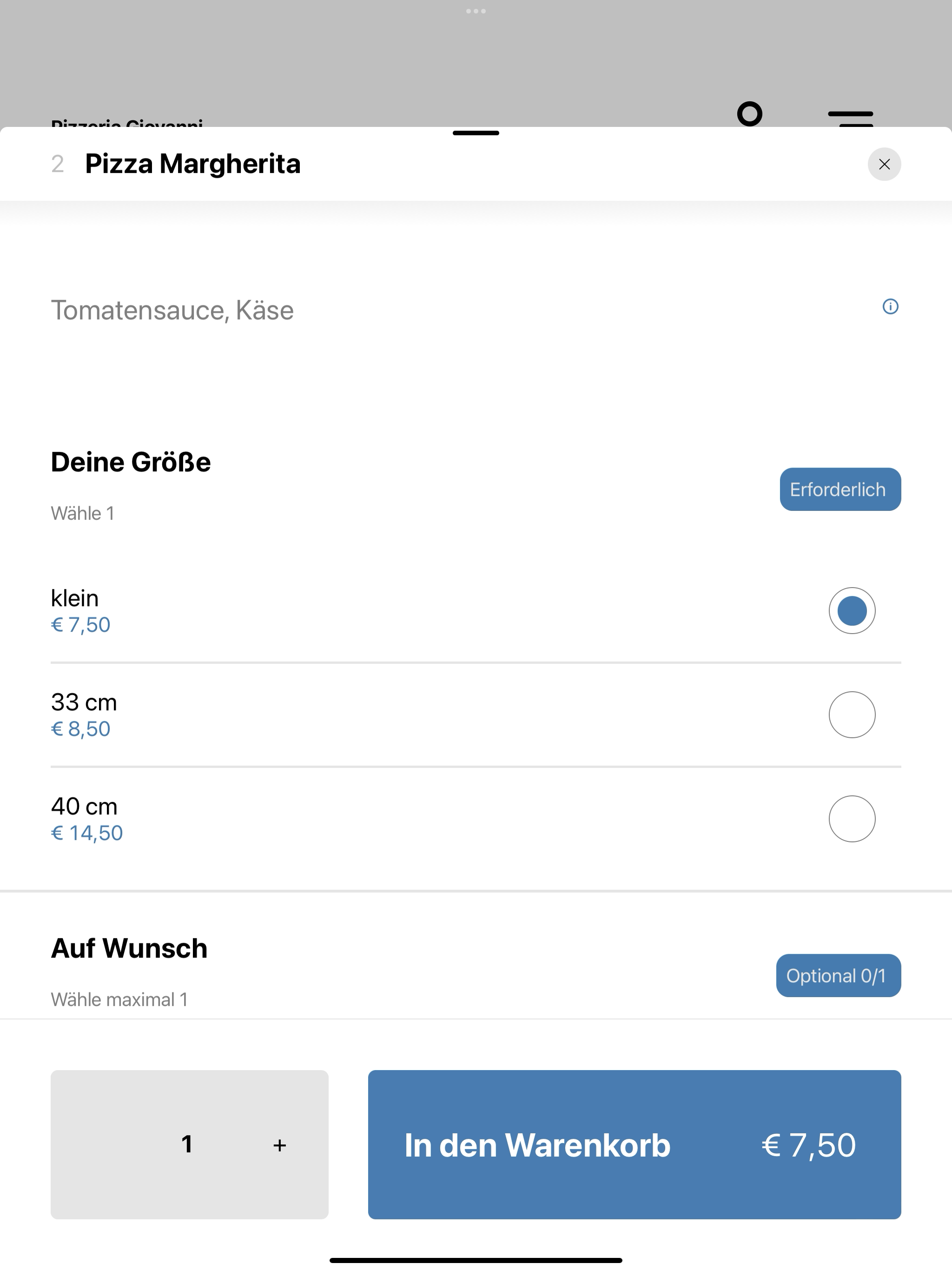 Pizzeria Giovanni Mistelbach