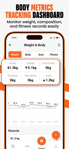 1RM - Workout Tracker Gym Log screenshot