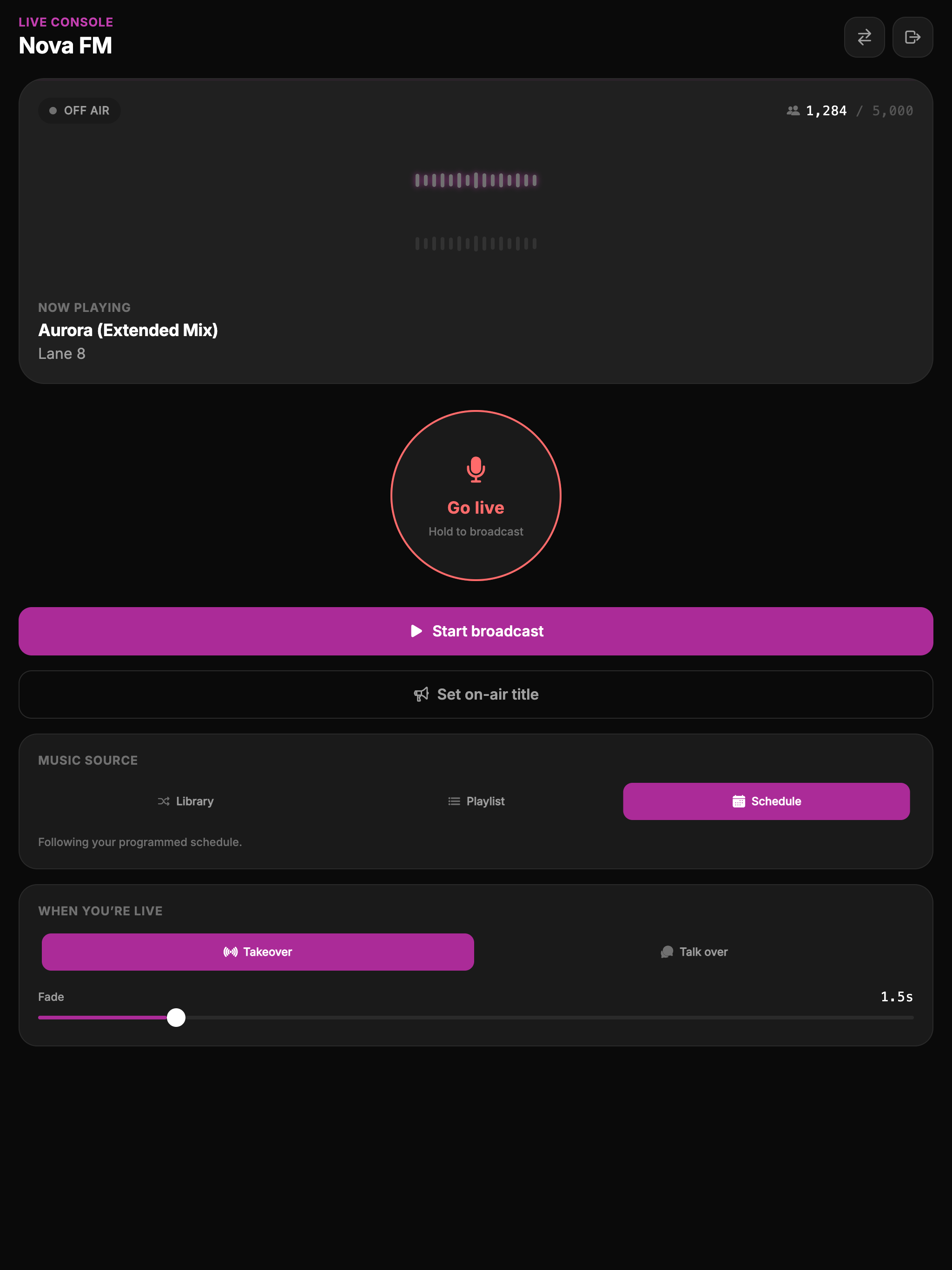 Nobex Broadcaster screenshot 8