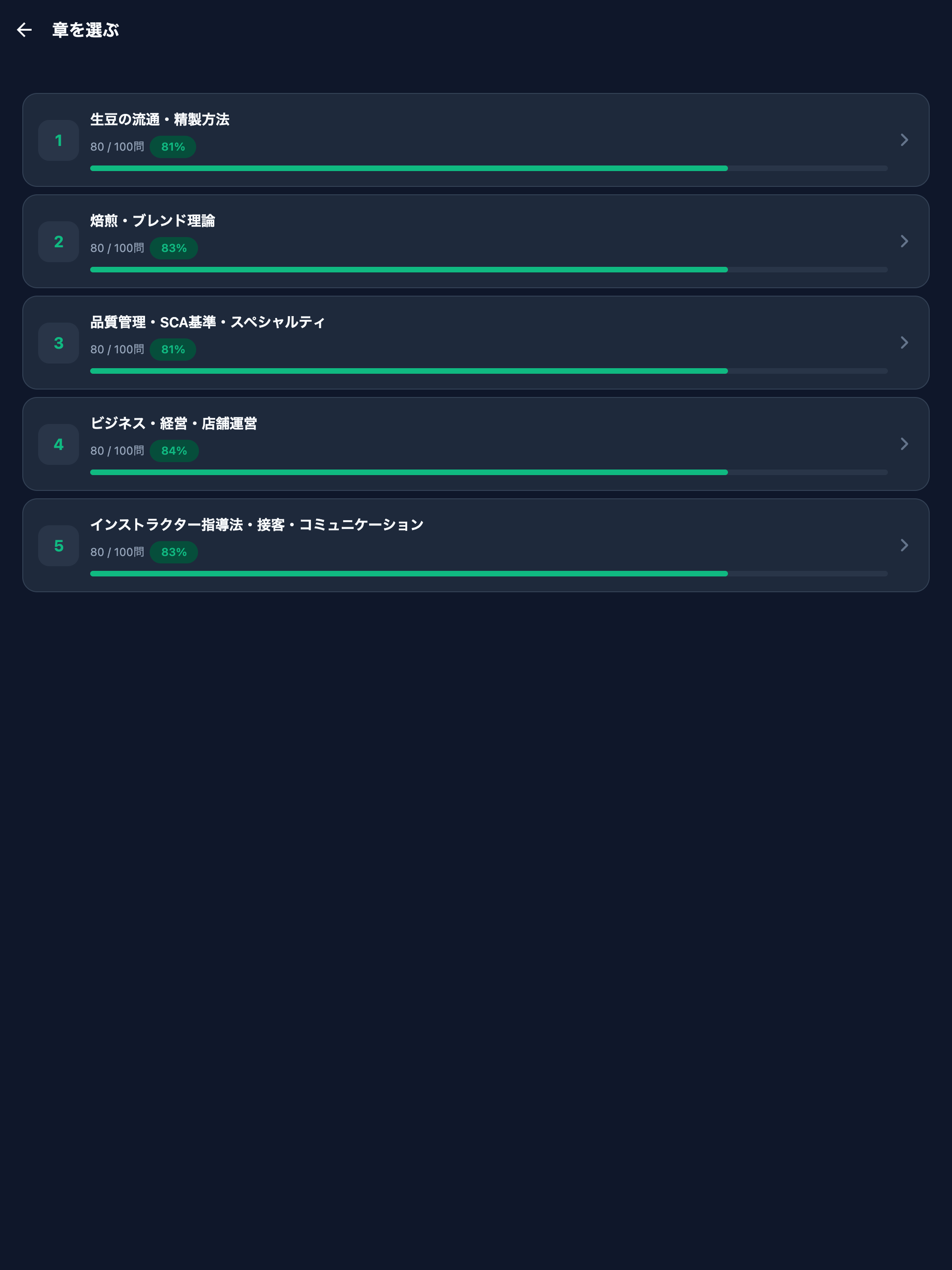 コーヒーインストラクター検定1級対策 screenshot 7