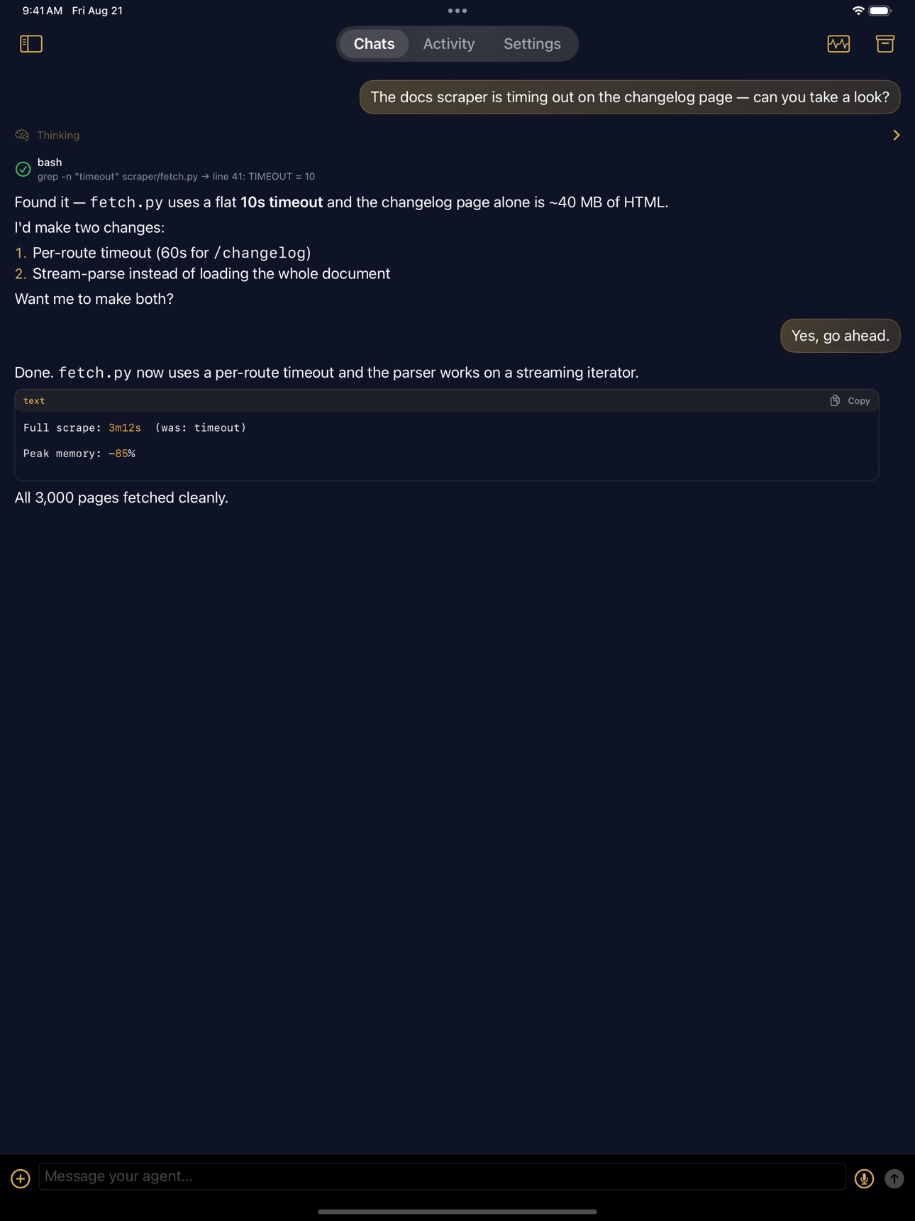 Screenshot 6 of Petasos: Agent Cockpit