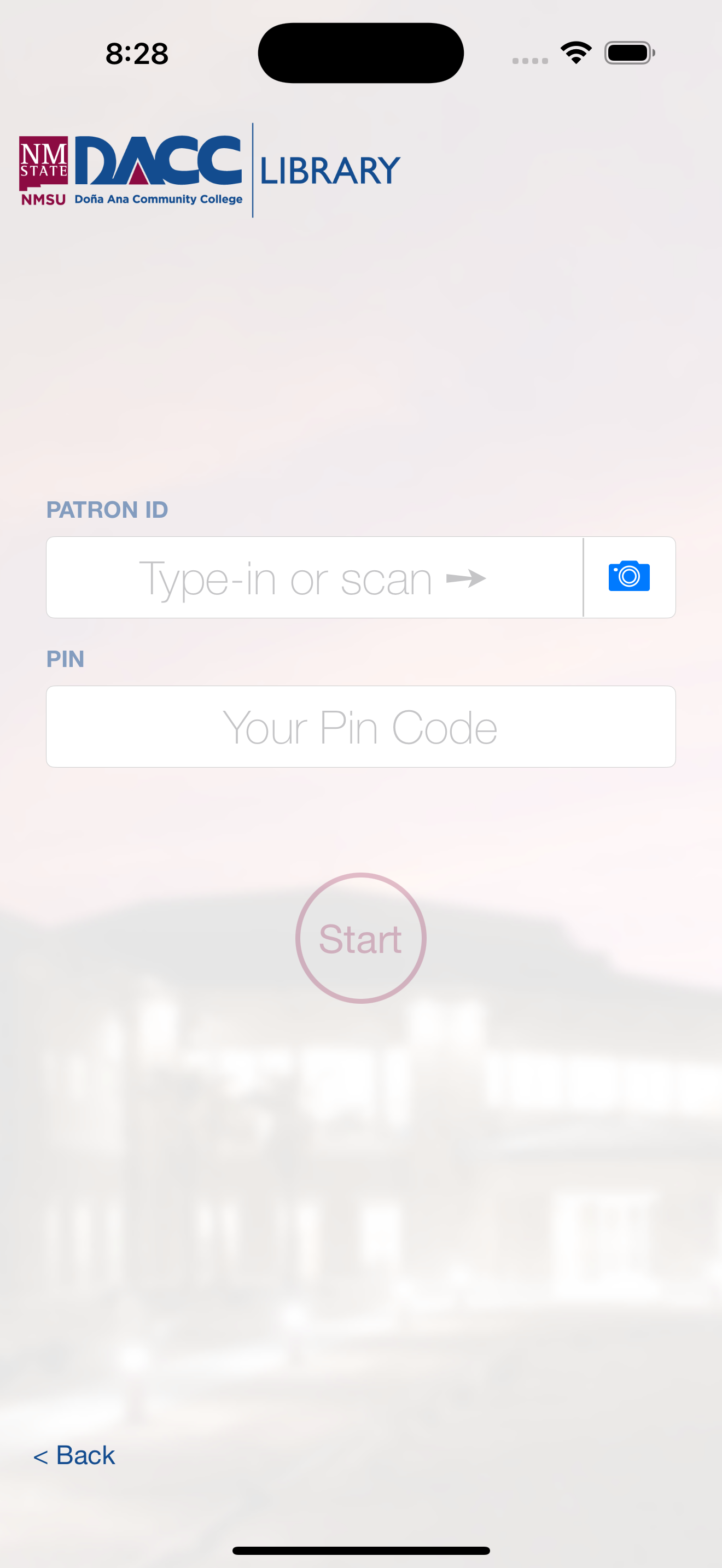 DACC Library Checkout screenshot 2