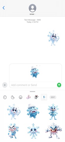 Glistening Snowflake Stickers screenshot