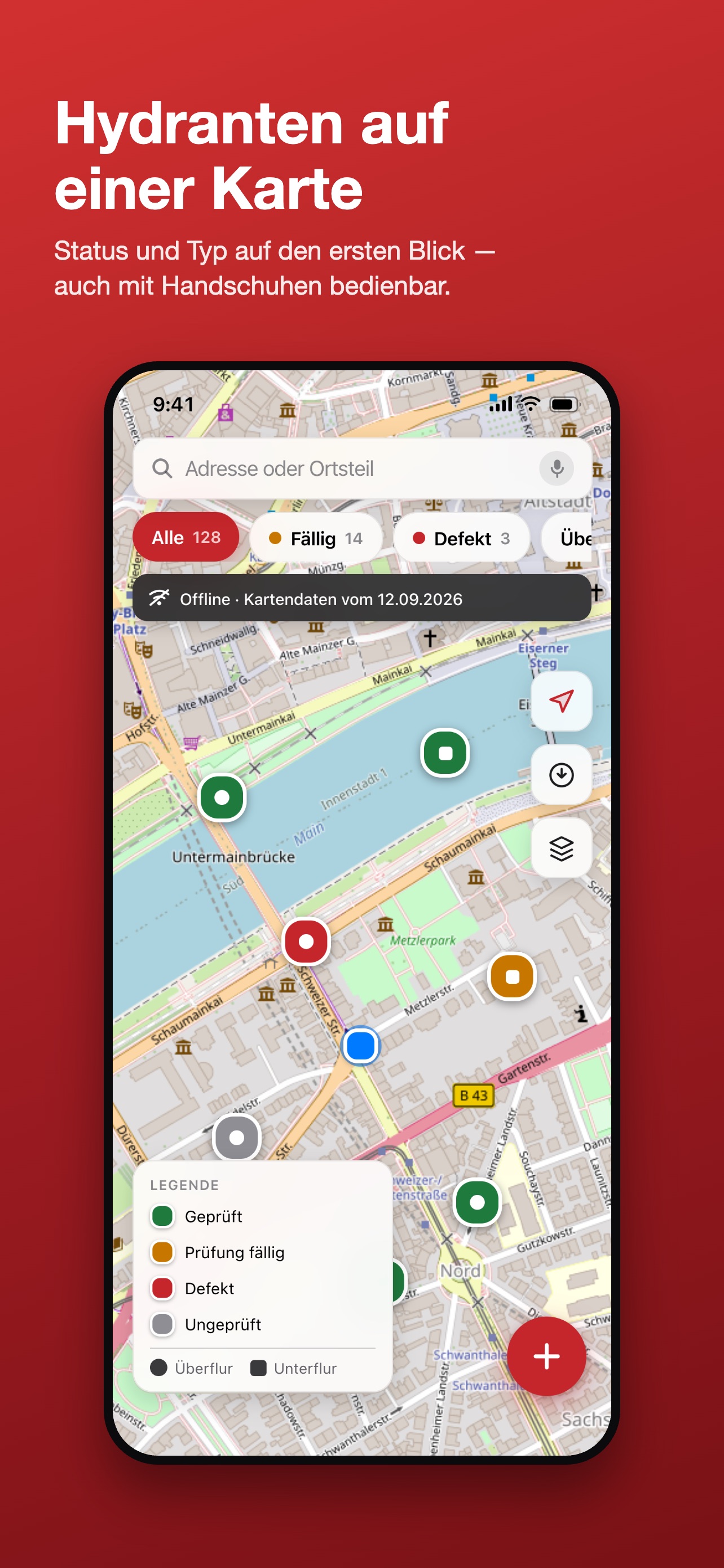 Screenshot 1 of Hydranten-Karte