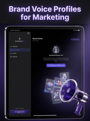 SocialGenie Pro: AI Captions iPad screenshot
