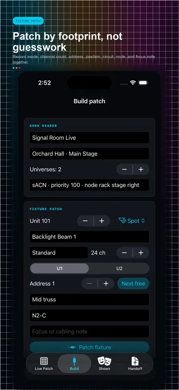 DMX Patchbook screenshot 2 of 5