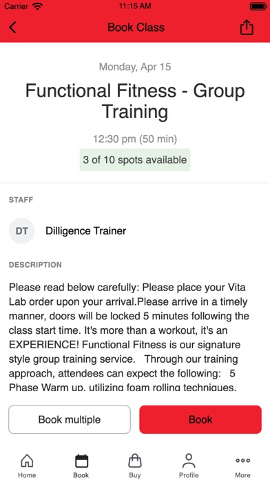 Dilligence Training Screenshot