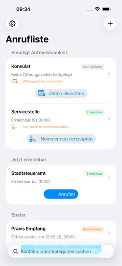Screenshot von CallTime: Anruferinnerung auf dem iPhone 5