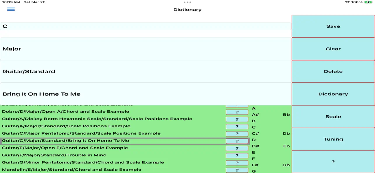 Screenshot #3 pour Chord and Scale Finder II