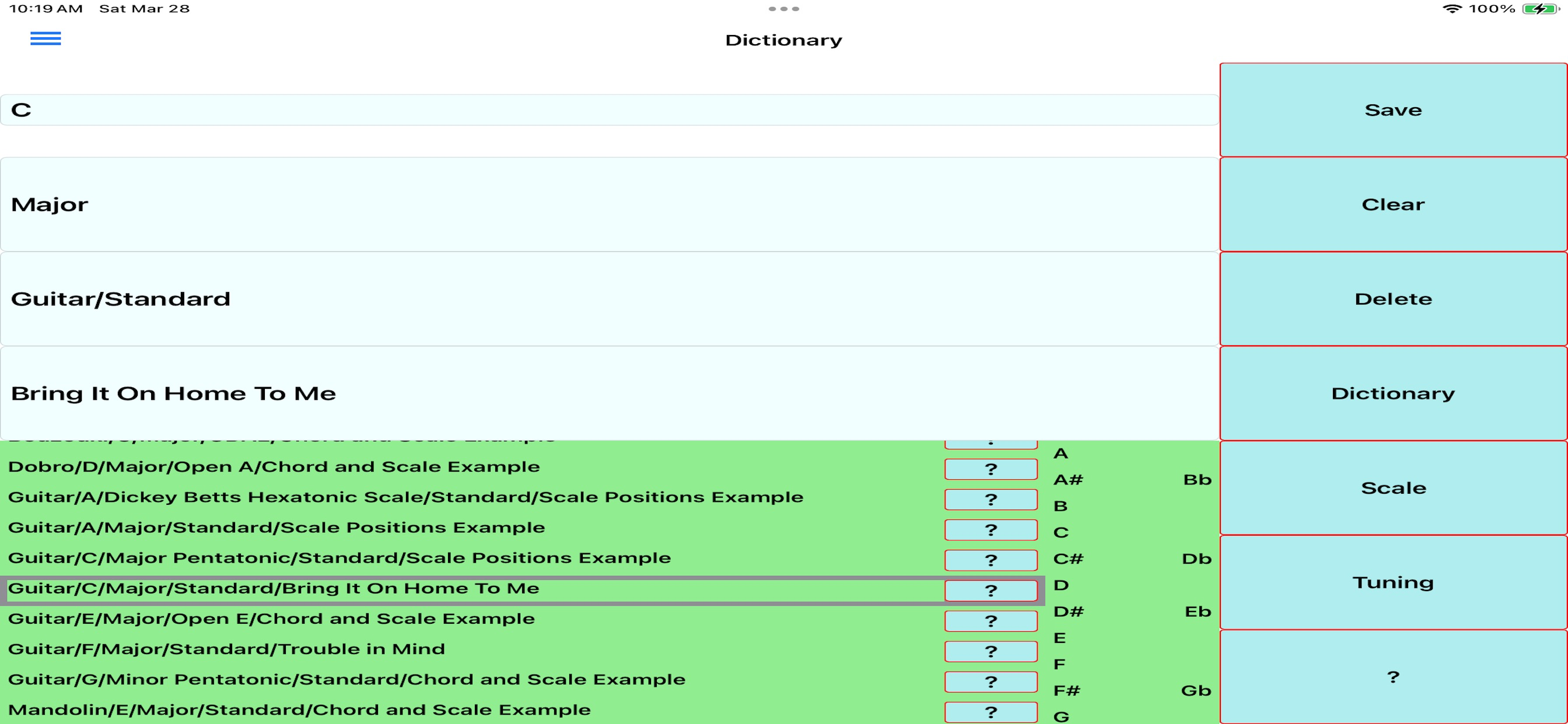 Chord and Scale Finder II screenshot 3