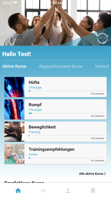 AFB Physiotherapieschule Screenshot