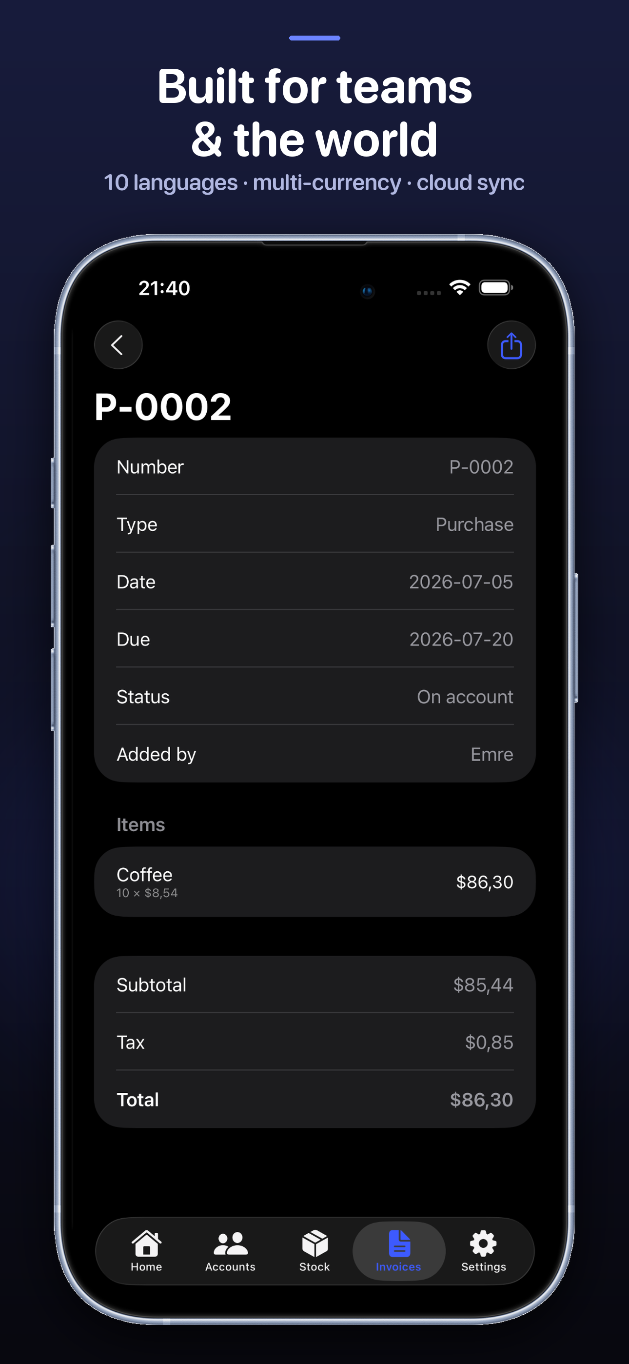 WizzTracker - Invoice screenshot 8