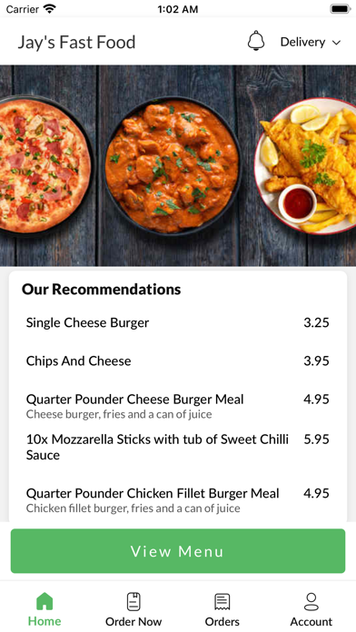 Jays Fast Food. Screenshot