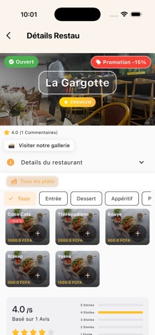 MonResto Sénégal screenshot