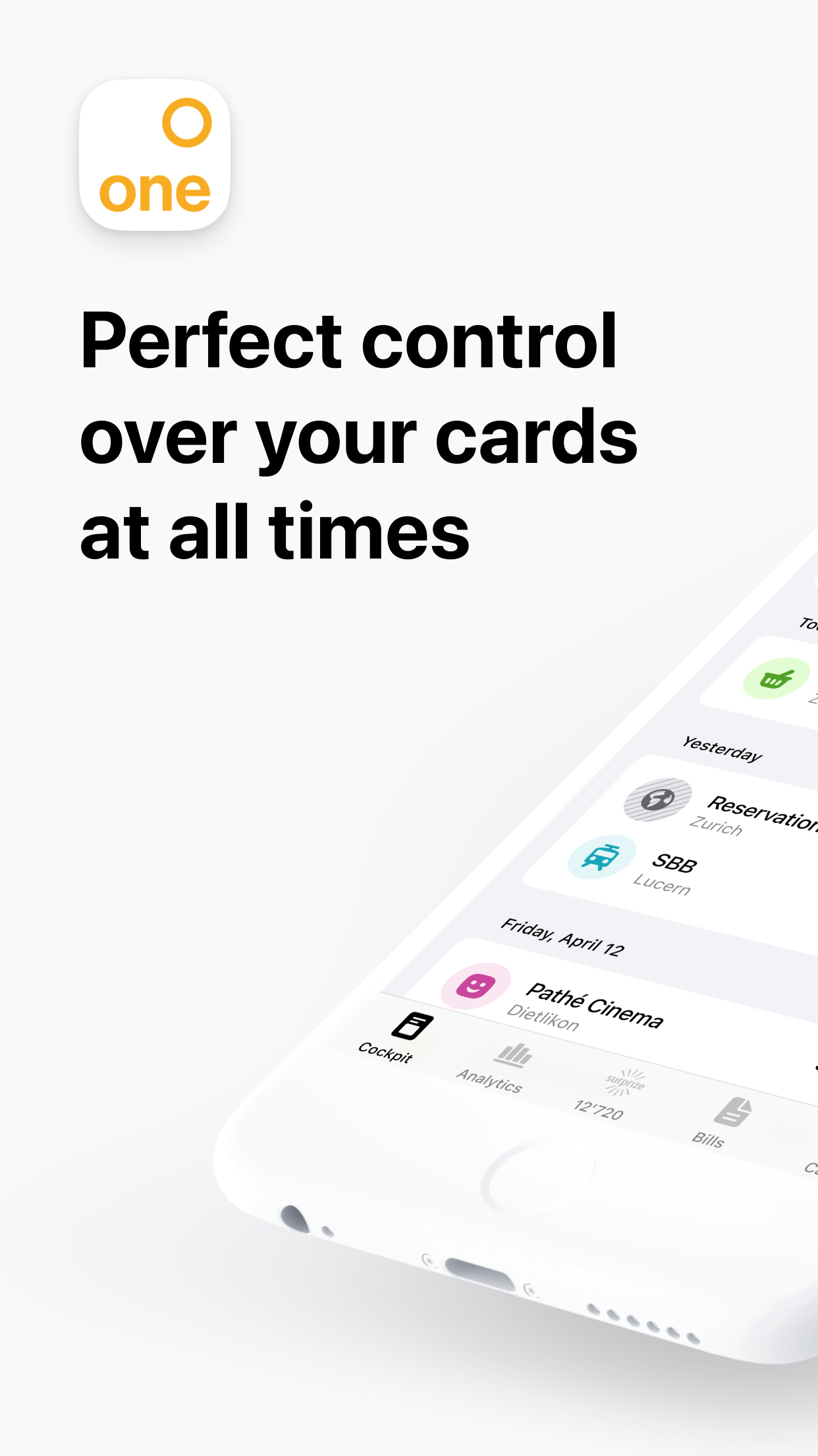 one – control over your cards