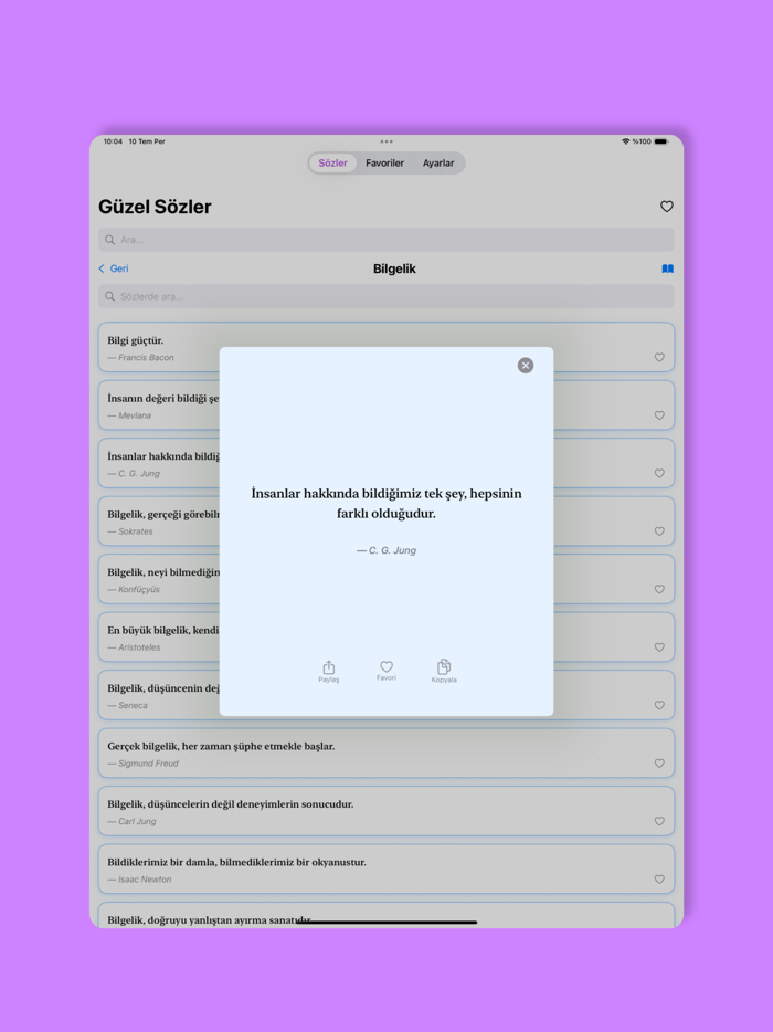 Güzel Sözler - Özlü Sözler