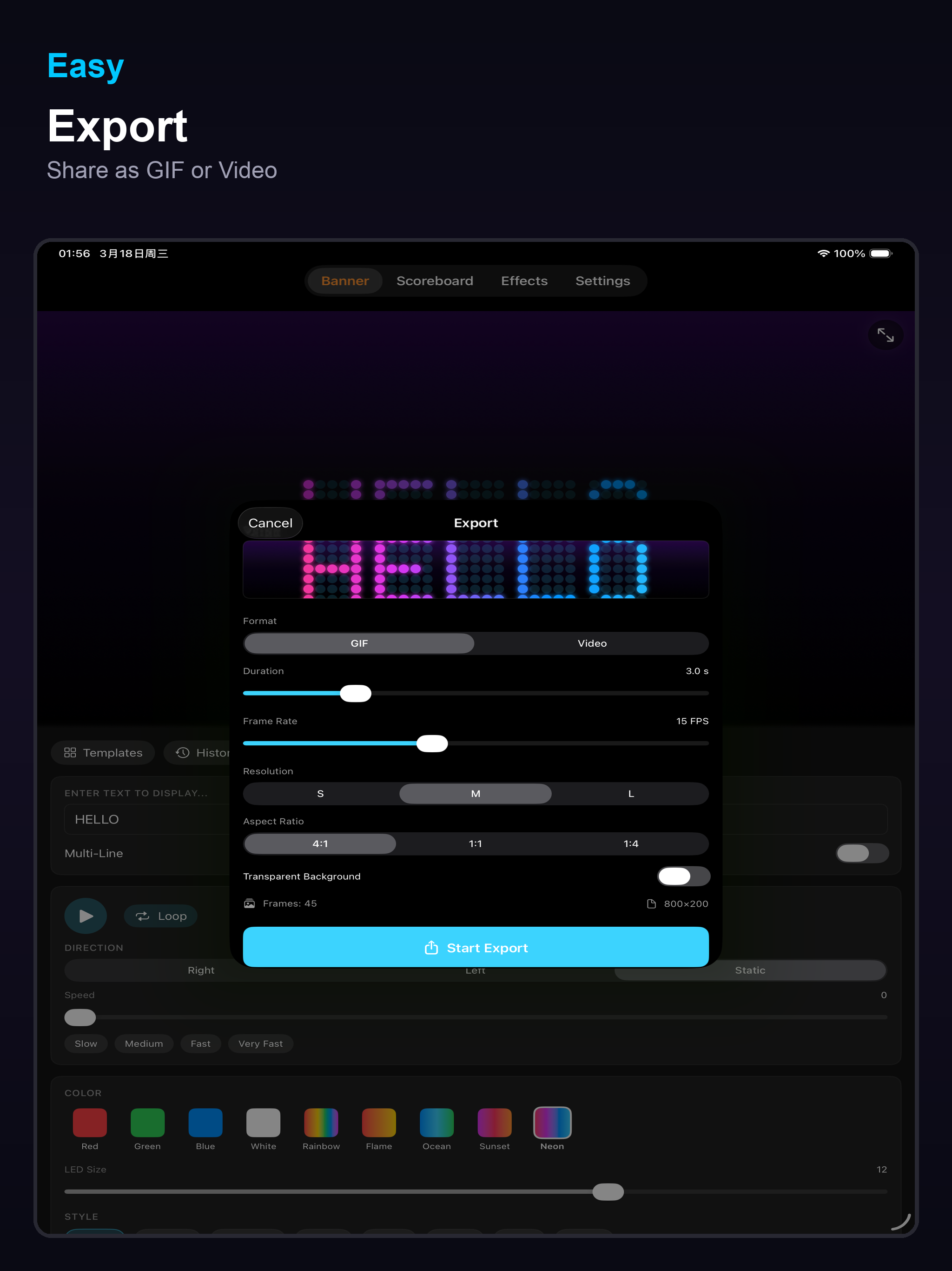 GlowText: LED Scrolling Banner