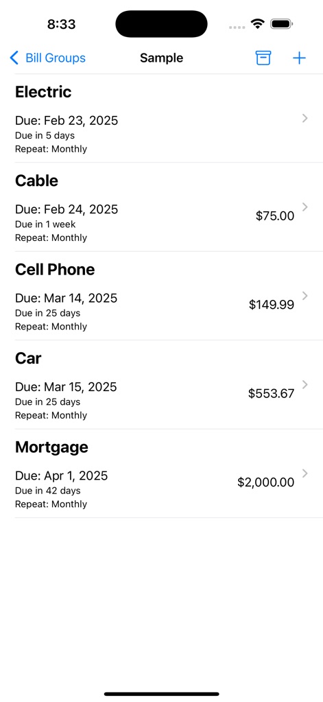 Simple Bill Manager - Finance App | MWM