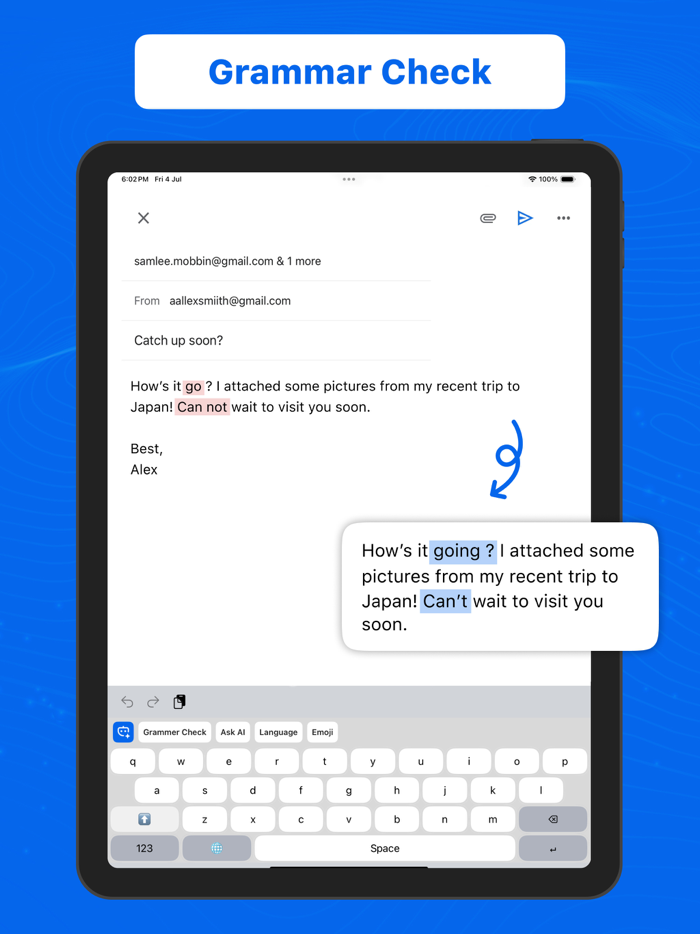 AI Keyboard - Chatbot, Grammar