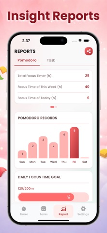Focus To-Do: Pomodoro & Tasks. Screenshot 3 of 6