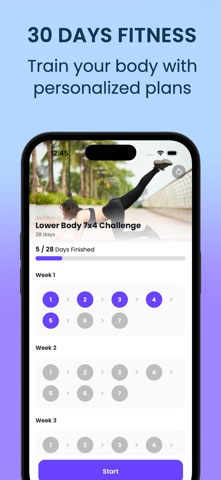 30 Day Workout - QuickFit iPhone screenshot