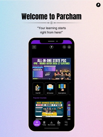 Parcham Classes iPad screenshot