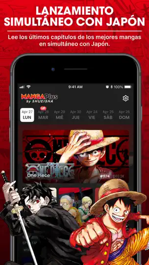 Captura de pantalla de MANGA Plus By SHUEISHA en iPhone 1