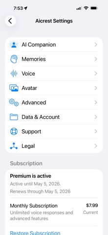 Aicrest screenshot