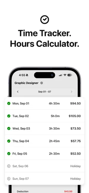 Hours tracker - Timo screenshot 1