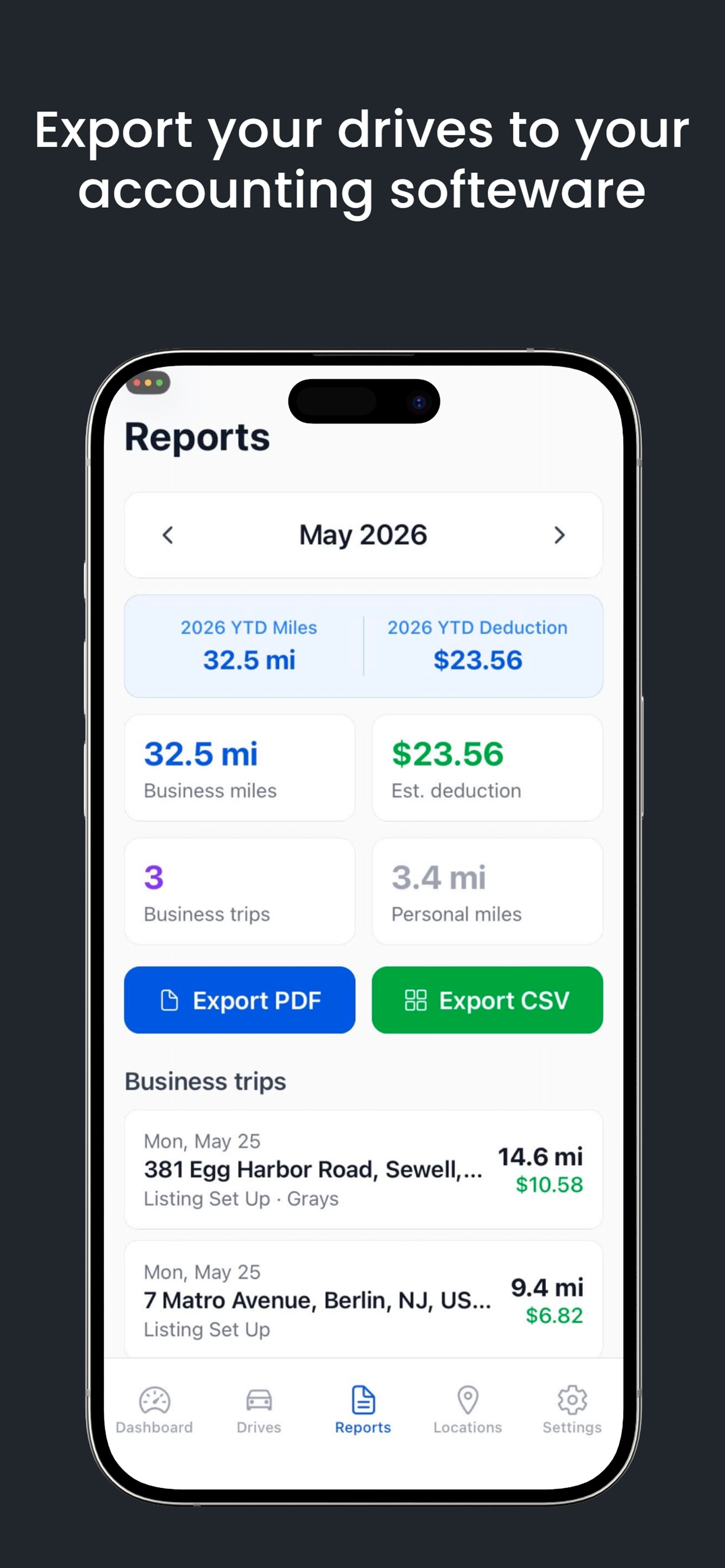 DriveSmart RE Mileage Tracker screenshot 4