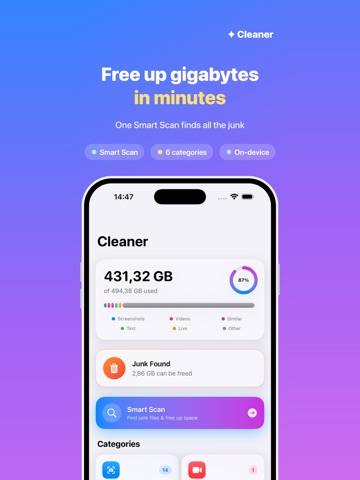 Cleaner: Free Up Phone Storage iPad screenshot