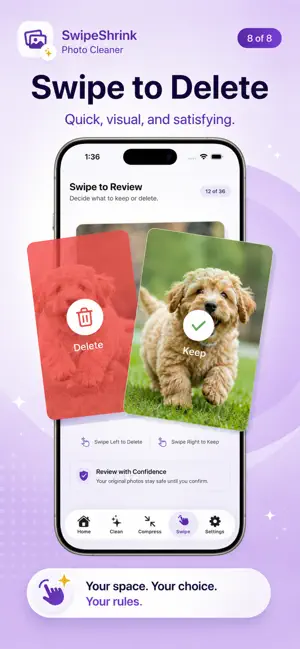SwipeShrink: Photo Cleaner screenshot 1