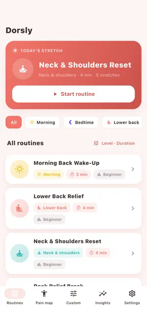 Dorsly: Back Pain Stretches screenshot 2
