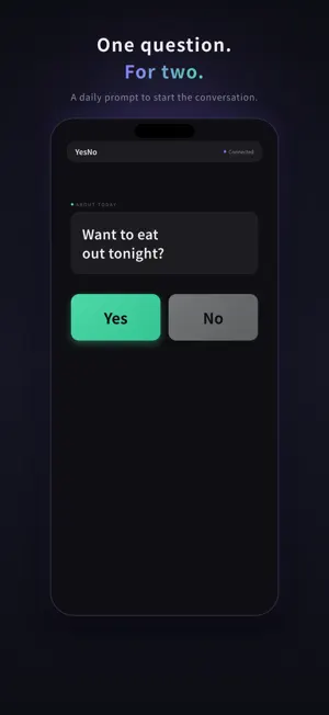 YesNo: Daily Question for Two screenshot 1