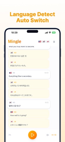 Mingle: The Easiest Translator iPhone screenshot