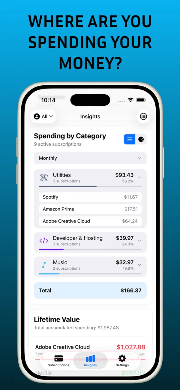 #3. SubsTracker+ (iOS) De: Marcel Mendes Filho