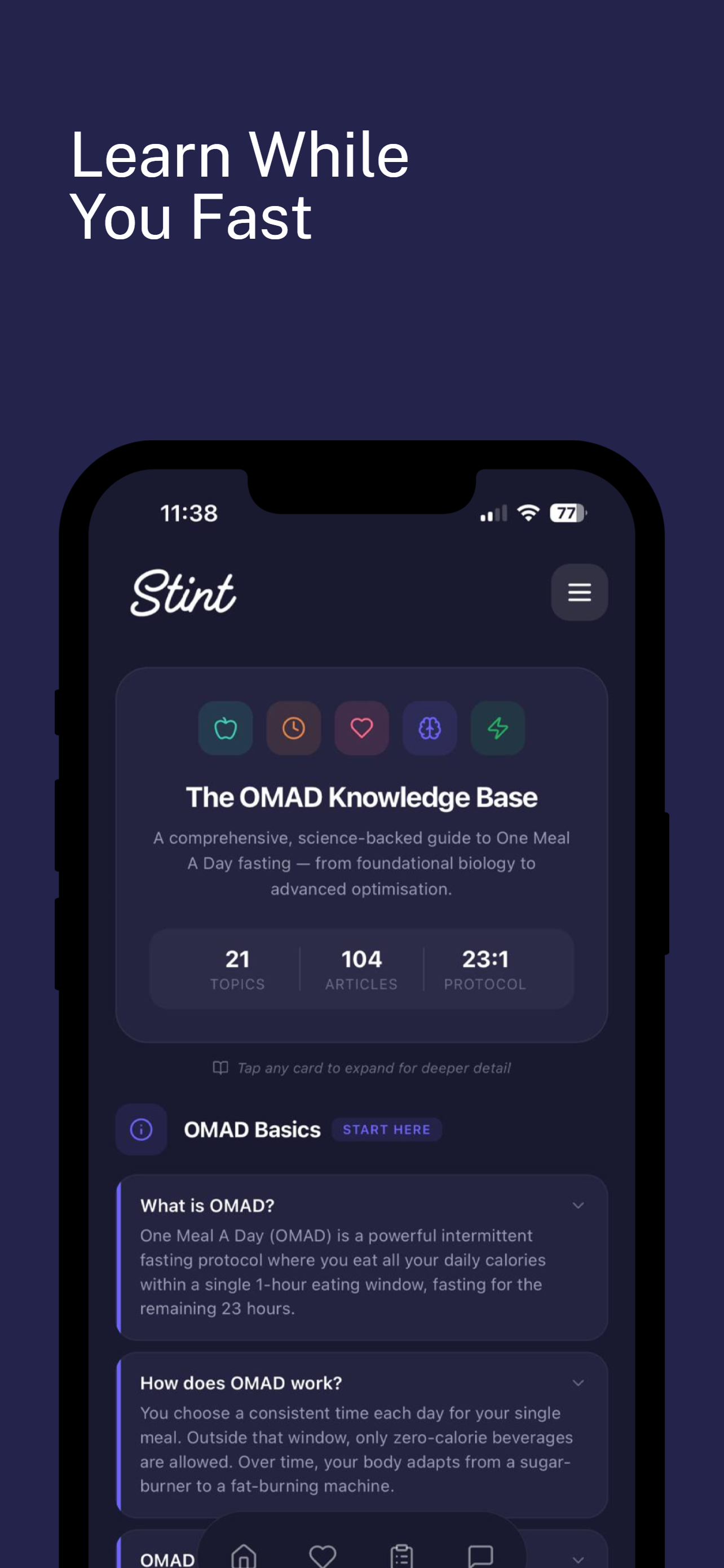 Stint: OMAD Fasting Tracker screenshot 4