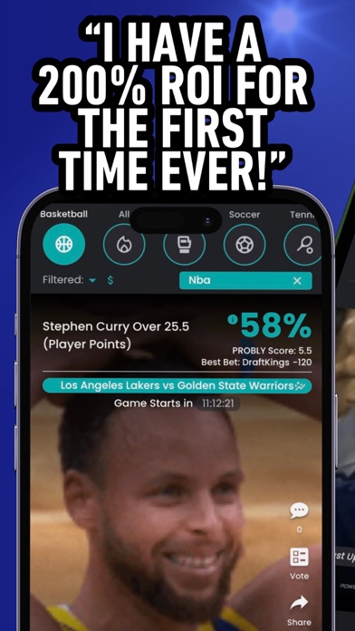 Probly | Sports Betting Data Screenshot